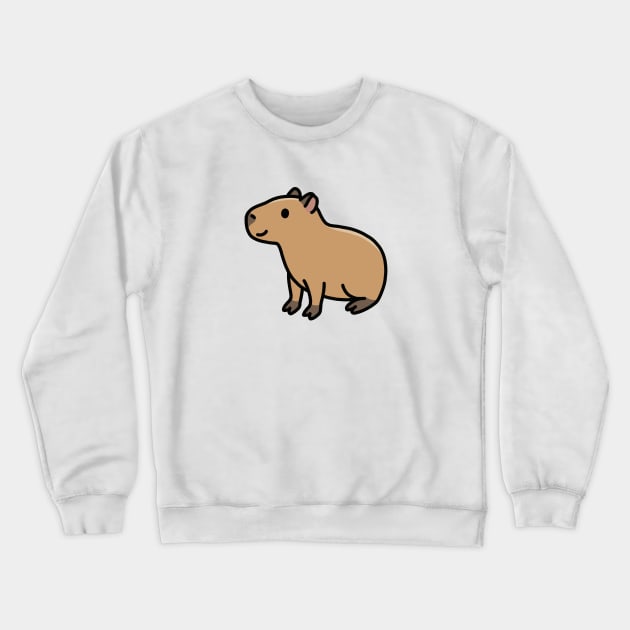 Capybara Crewneck Sweatshirt by littlemandyart